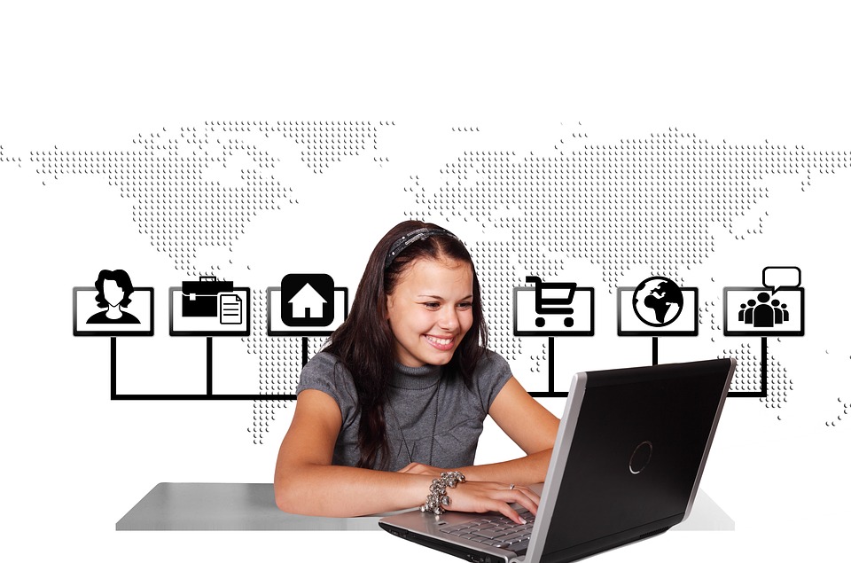 woman working